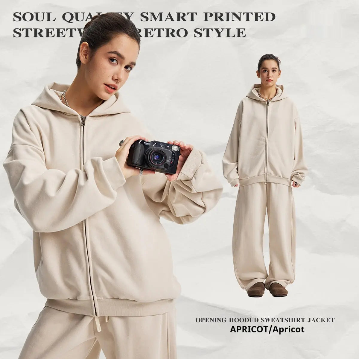 Hooded Cardigan Sweater Set For Men And Women Dropshipman