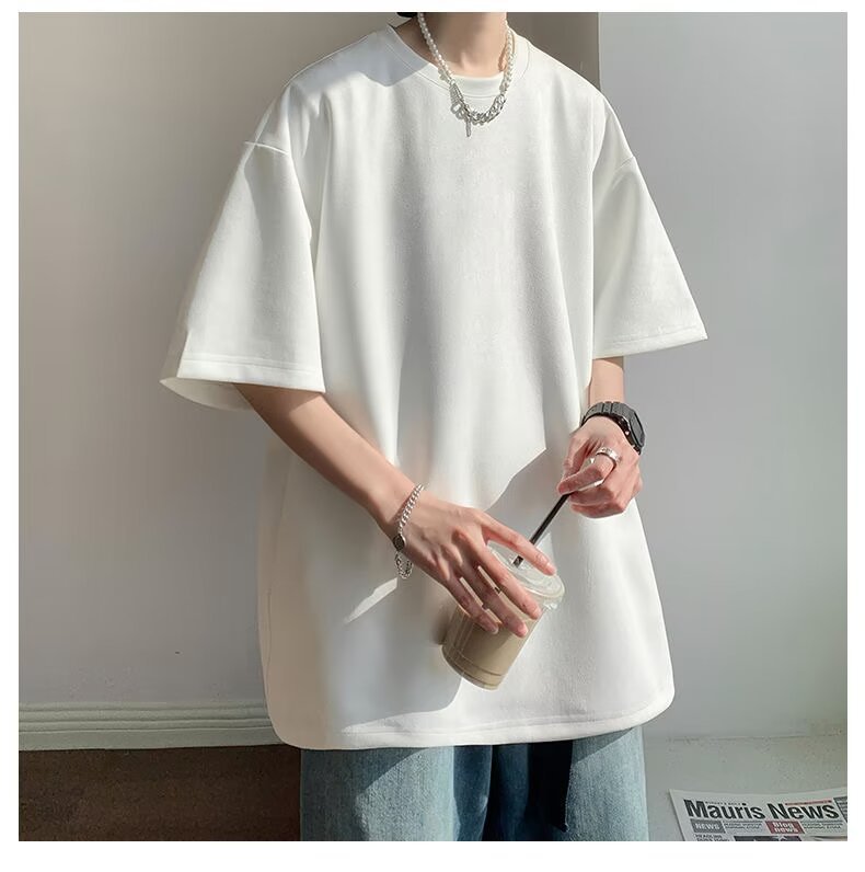 Mens Loose-fitting American-style Top T-shirt Dropshipman