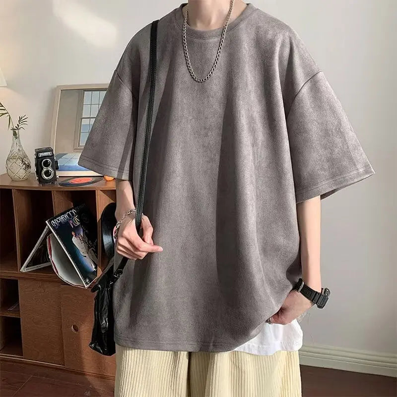 Mens Loose-fitting American-style Top T-shirt Dropshipman