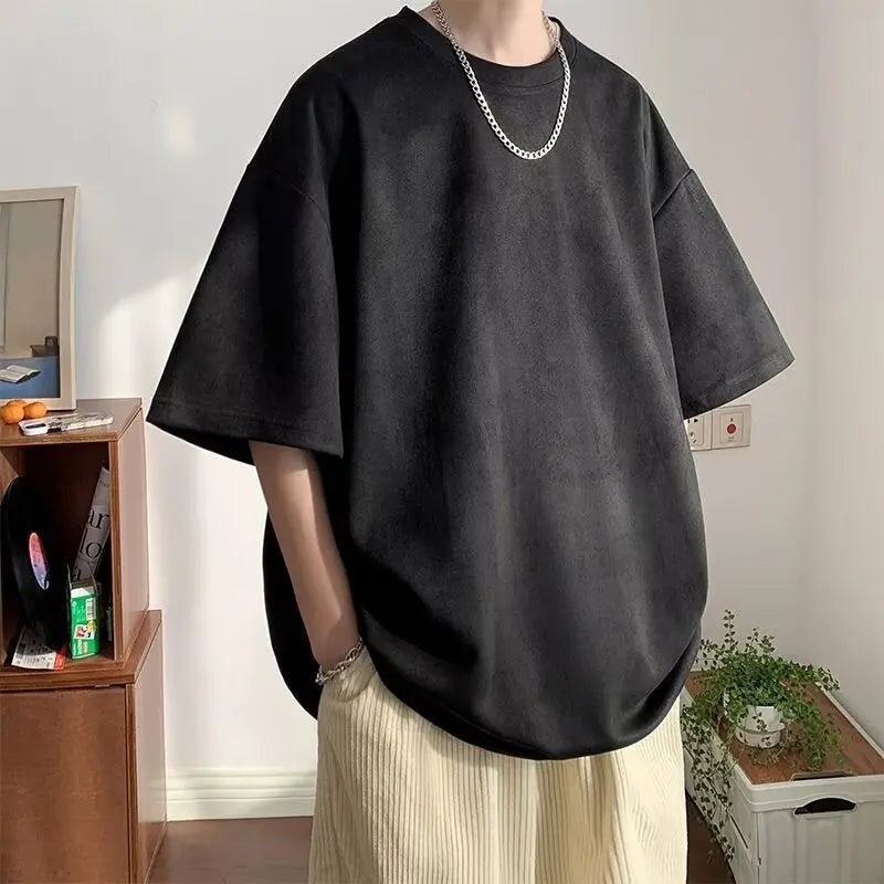 Mens Loose-fitting American-style Top T-shirt Dropshipman