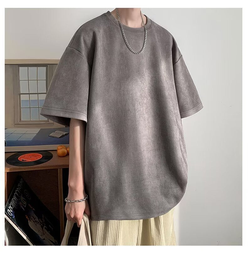 Mens Loose-fitting American-style Top T-shirt Dropshipman